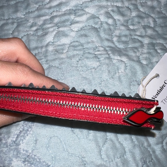 Christian Louboutin Credilou White Irridescent Card Case Compact Wallet - Picture 6 of 14